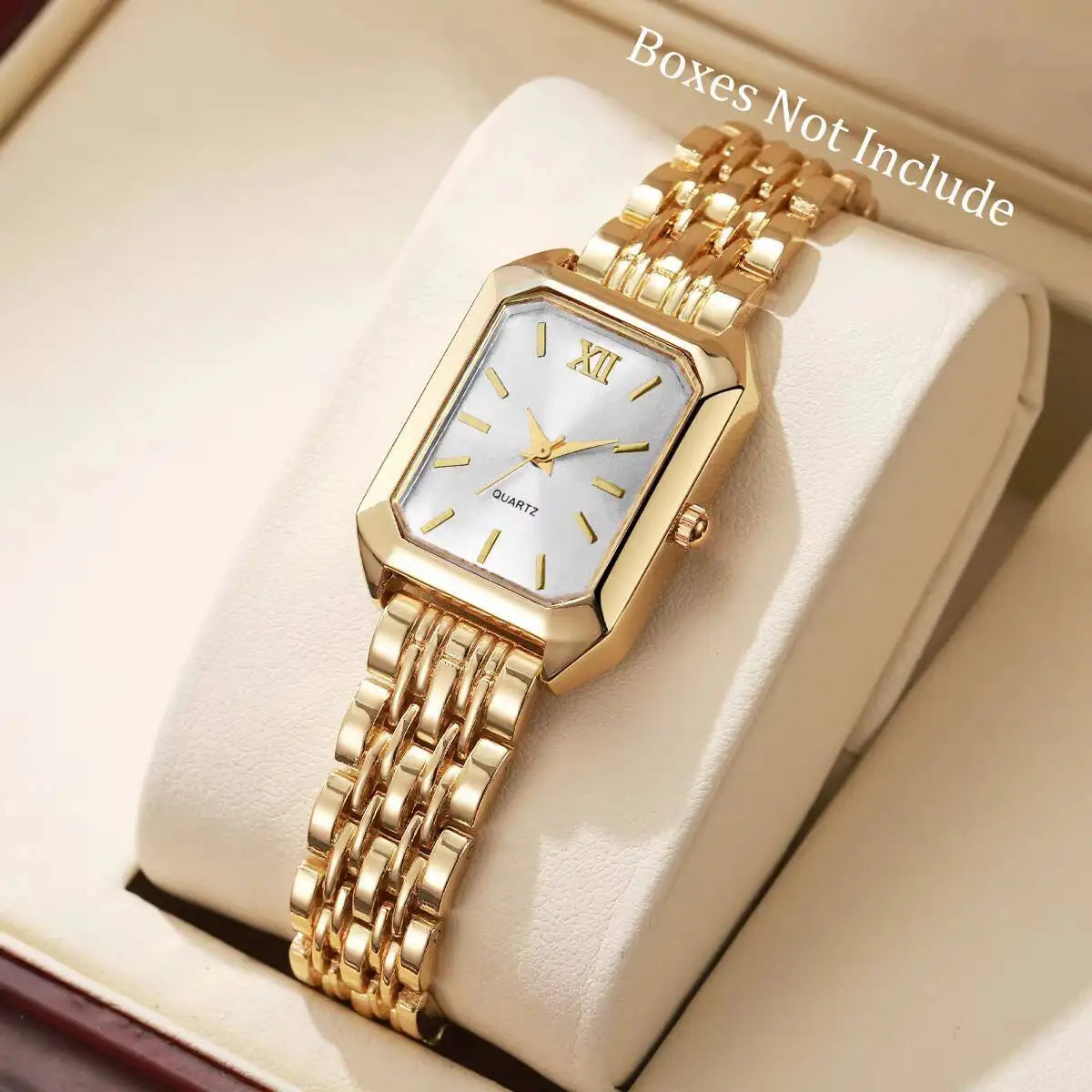 Elegant Rectangle Women Watches Fashion Analog Quartz Wristwatches Reloj Mujer Girls Clock Gift（Without Box）