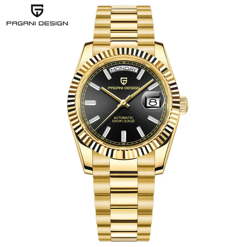 PAGANI DESIGN 2025 New Men's Watches Mechanical Top brand Luxury Automatic Watch For Men AR Sapphire glass Calendar Wrist watch