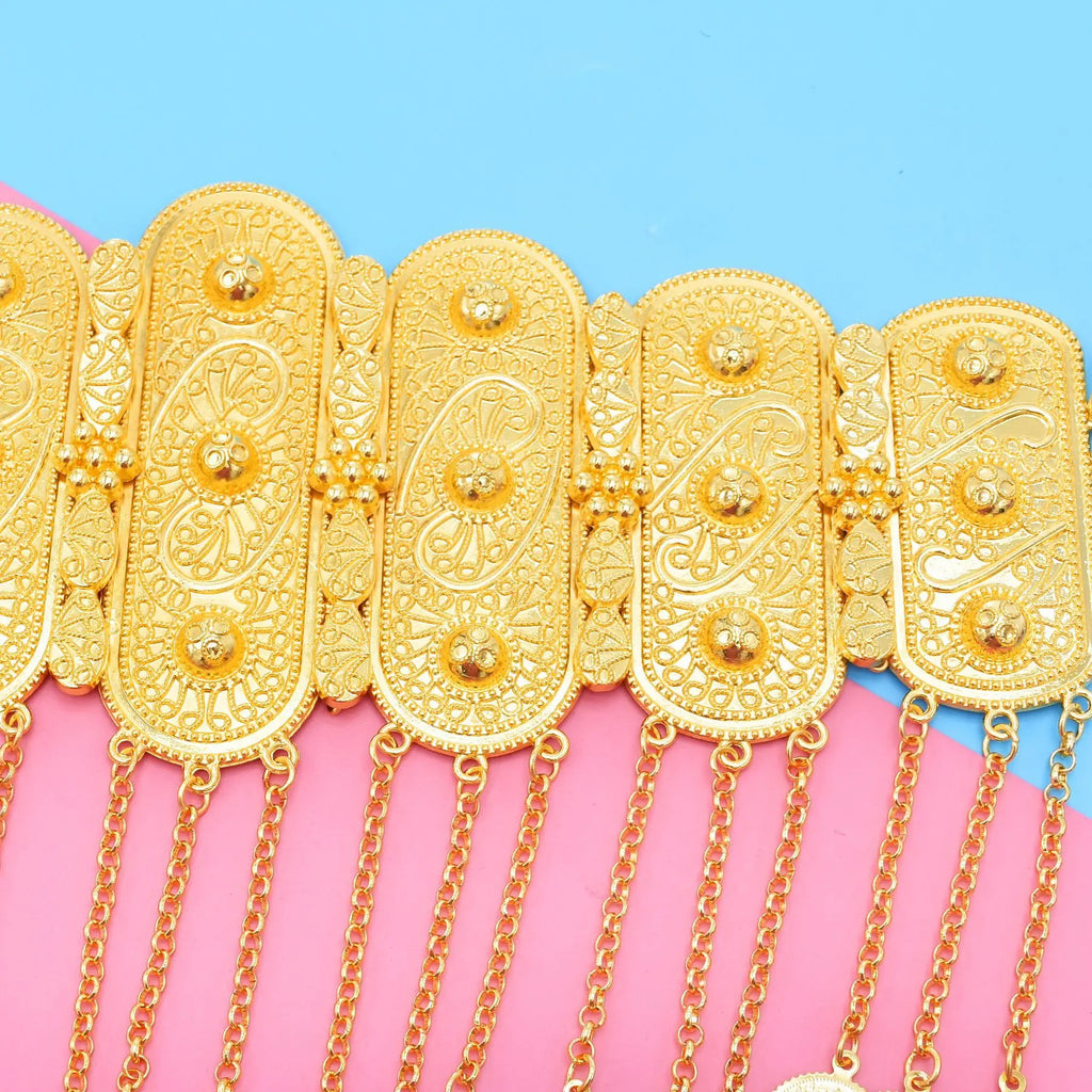 Golden Coins Metal Belts India Belly Dance Moroccan Waist Chain Afghan Turkish Kurdistan National Dress Body Jewelry for Women