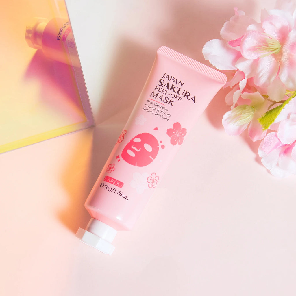 LAIKOU Japan Sakura Peel-Off Mask Remove Blackhead Deep Cleansing Pores Brighten Skin Tone 50g