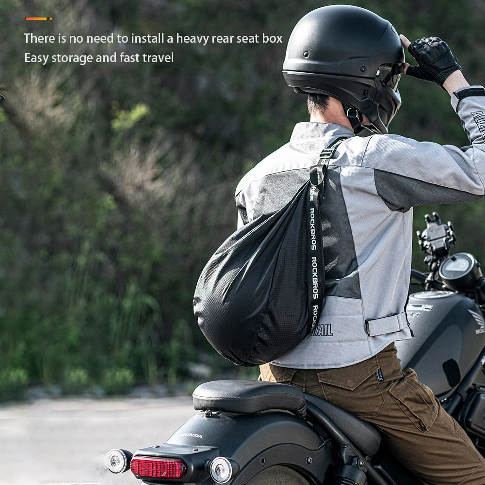 ROCKBROS 7L/15L Motorcycle Helmet Backpack Unisex Portable Reflective Cycling Travel Moto Rider Storage Bag Accessory자전거 가방