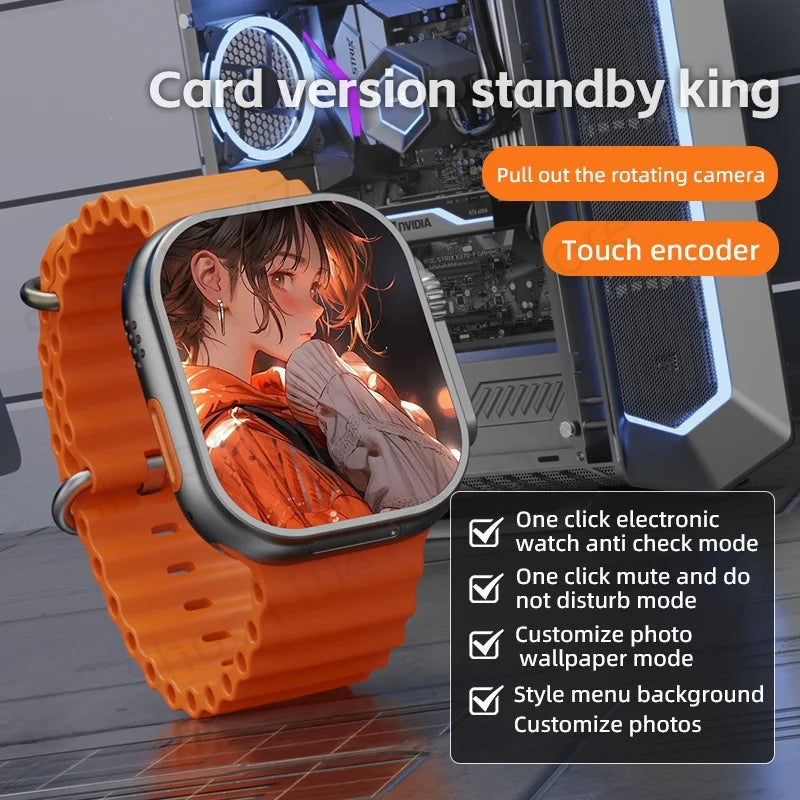 GOLDENSPIKE CD12 Smartwatch Android 12.0 5G LTE Sim Card Rotary Camera 2.26 inch Amoled 490*580 HD Screen 2080Mah Smart Watch