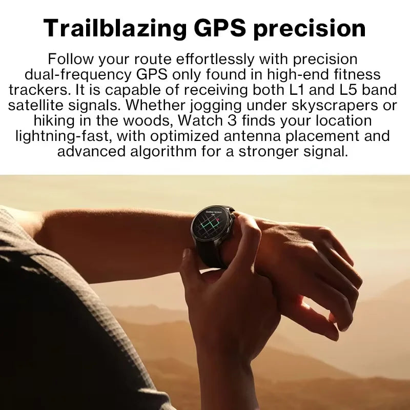 Global Version OnePlus Watch 3 Smart Watch 1.50inches LTPO  AMOLED Display Snapdragon W5 Processor Dual Frequency GPS Wear OS