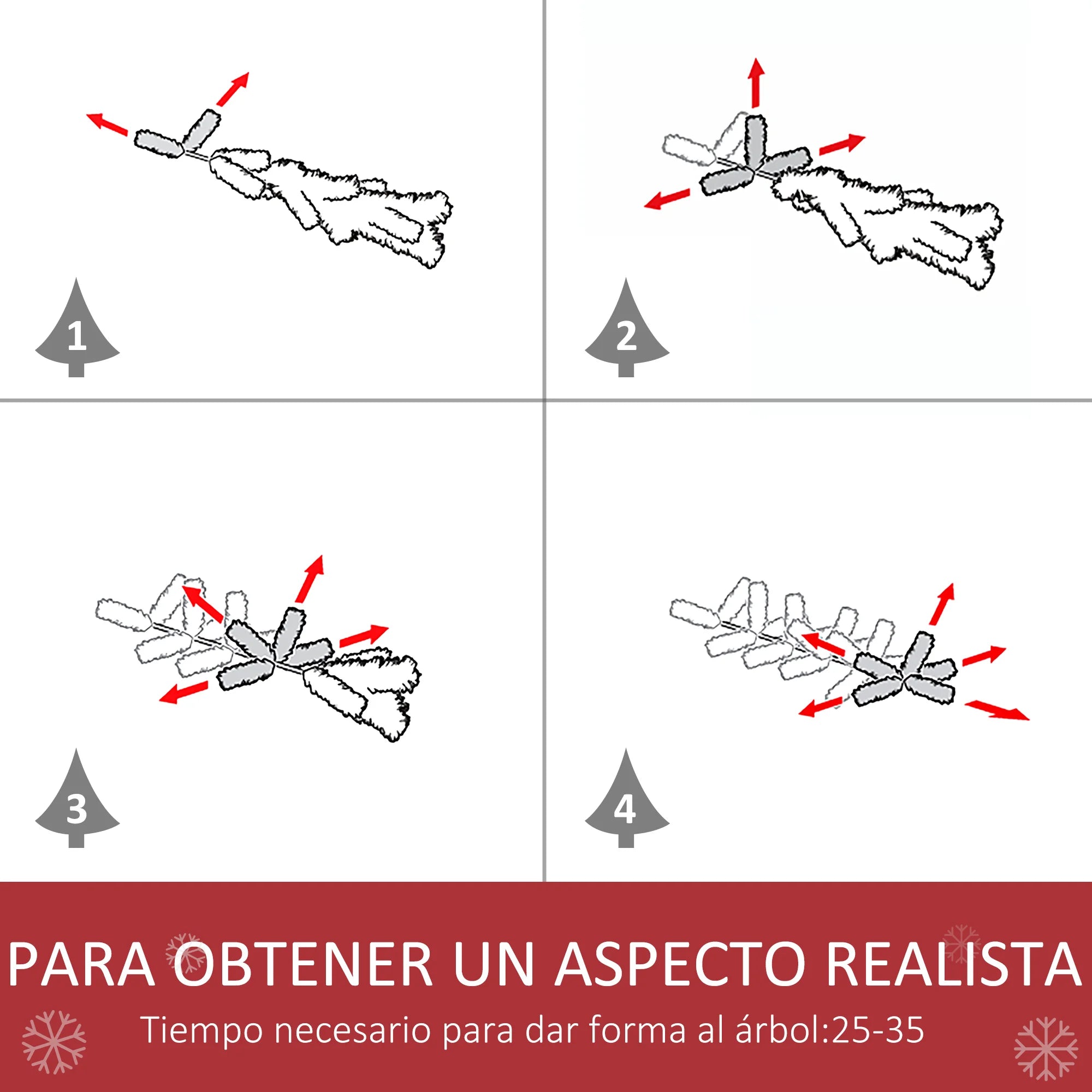 Homcom Artificial Christmas Tree with Snow Christmas Decoration for Indoors Green