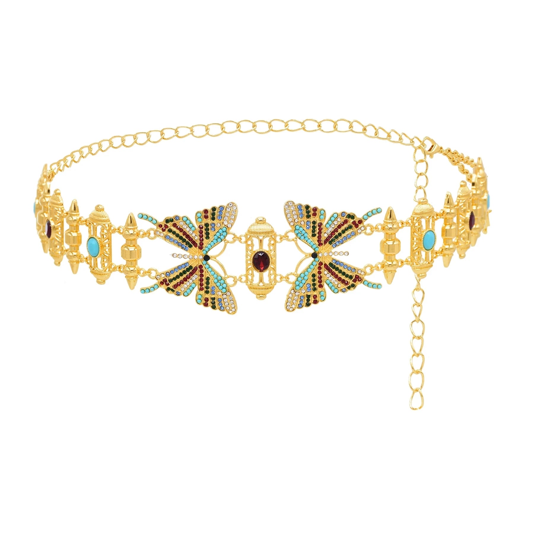 Golden Coins Metal Belts India Belly Dance Moroccan Waist Chain Afghan Turkish Kurdistan National Dress Body Jewelry for Women