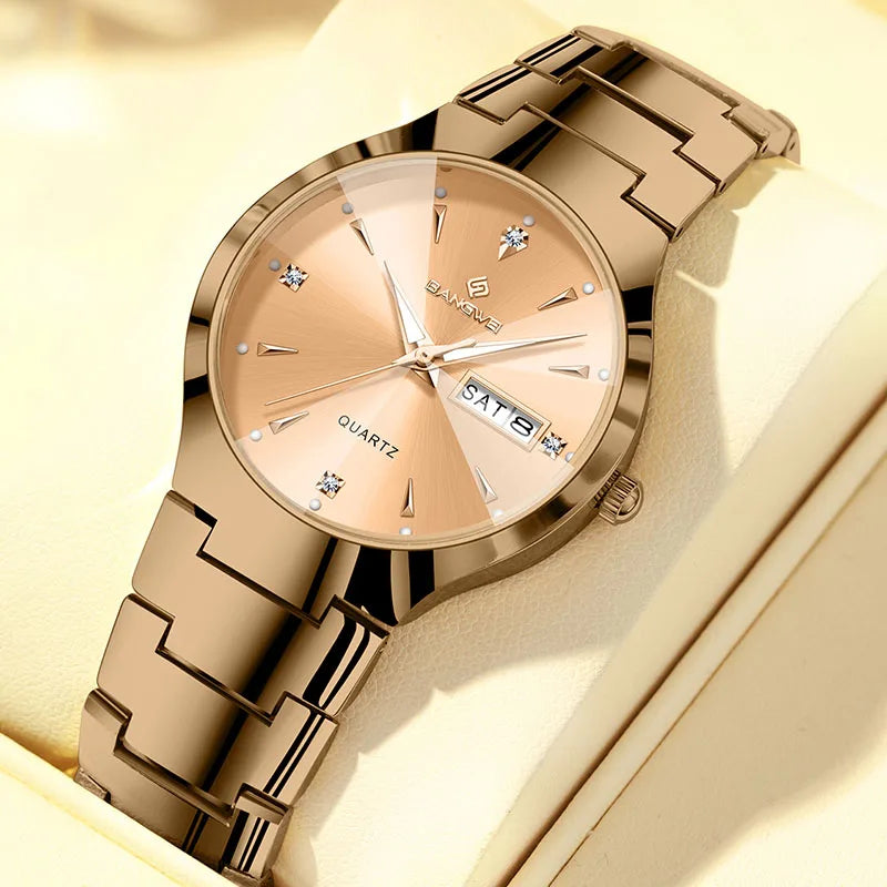 BANGWEI Fashion Elegant Watches For Women Top Brand Luxury Waterproof Ladies Quartz Watch Simple Creative Diamond Watch Women