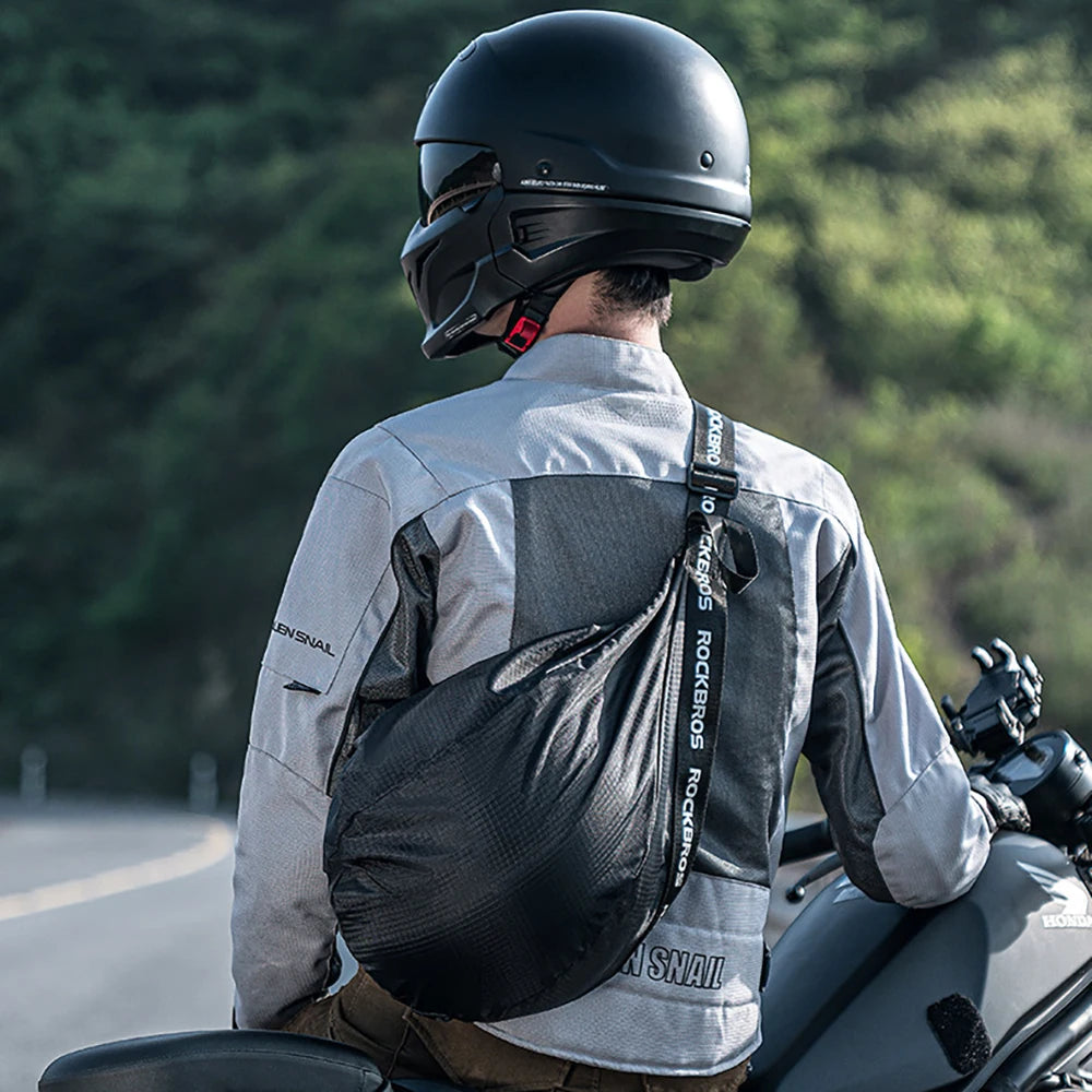 ROCKBROS 7L/15L Motorcycle Helmet Backpack Unisex Portable Reflective Cycling Travel Moto Rider Storage Bag Accessory자전거 가방