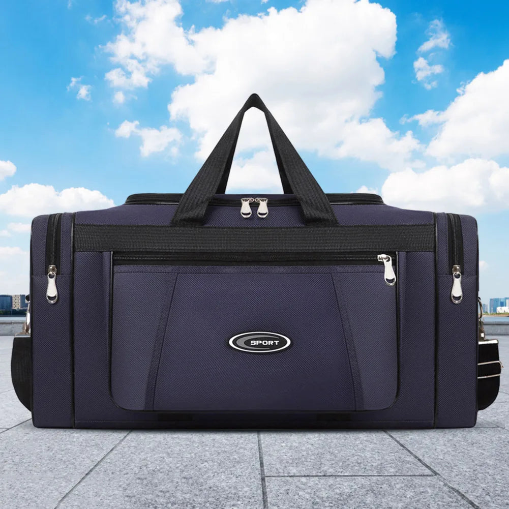 Oxford Big Travel Bag Large Capacity Weekend Duffle Bag Waterproof Portable Unisex Zipper Outdoors Business Duffle Bag