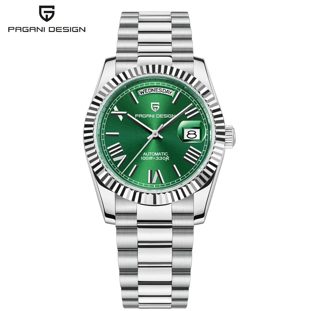 PAGANI DESIGN 2025 New Men's Watches Mechanical Top brand Luxury Automatic Watch For Men AR Sapphire glass Calendar Wrist watch