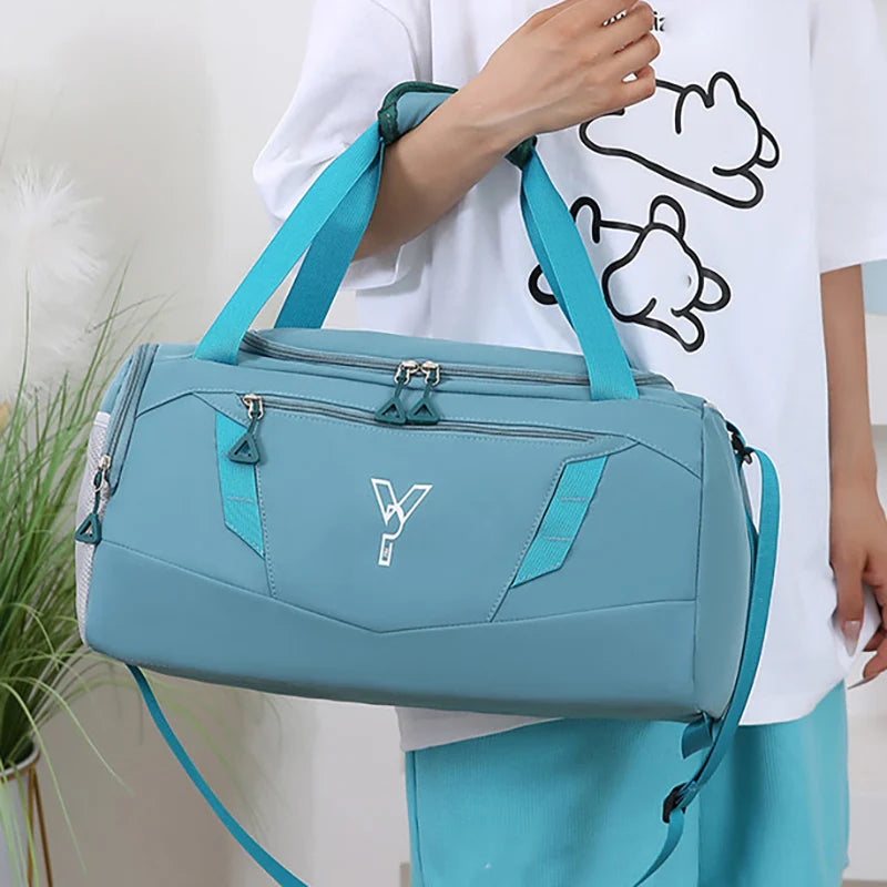 Woman Sports Gym Handbag Waterproof Fitness Training Bag Dry Wet Swimming Tote With Shoes Pocket Travel Luggage Shoulder Bags