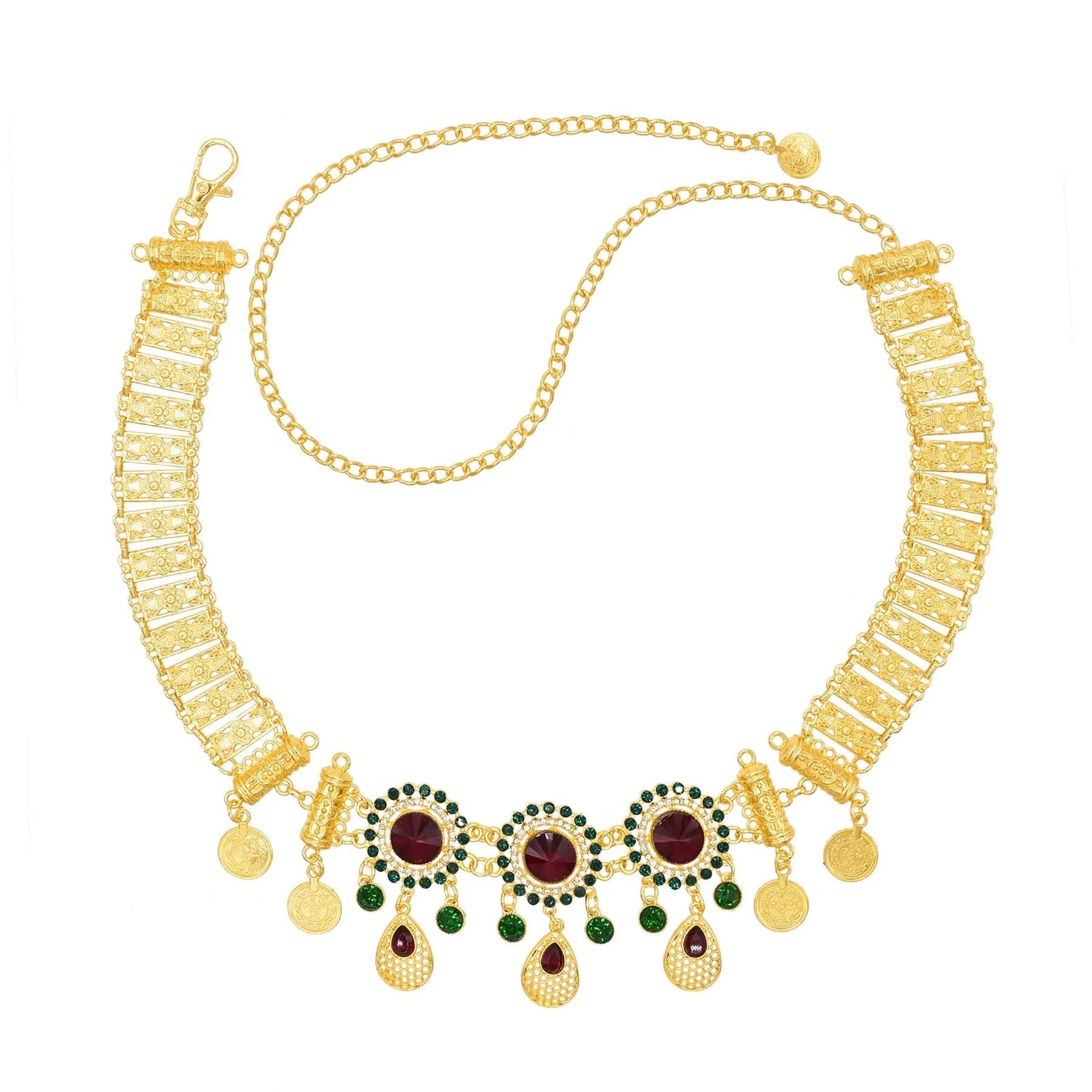 Golden Coins Metal Belts India Belly Dance Moroccan Waist Chain Afghan Turkish Kurdistan National Dress Body Jewelry for Women