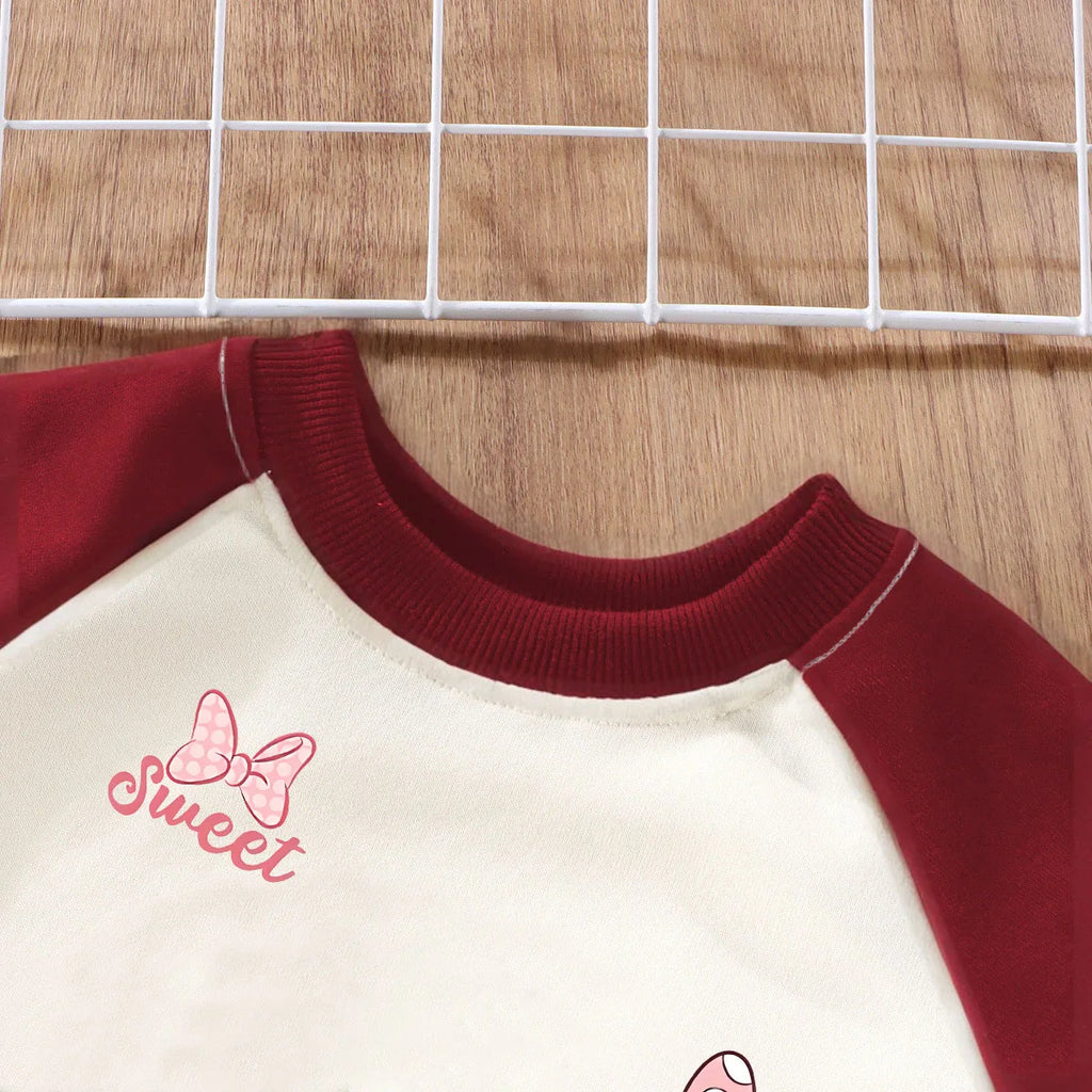 Spring/autumn Baby Girls Casual Sweatshirt Sets Kids O Neck Spliced Long Sleeve Hoodies and Trousers 2pcs Children Sweatpant Set