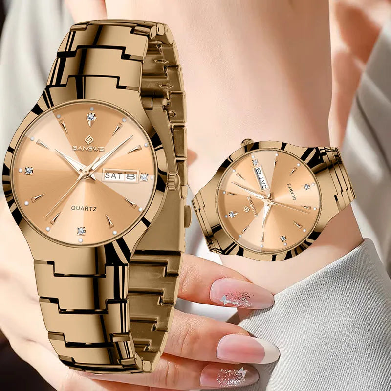 BANGWEI Fashion Elegant Watches For Women Top Brand Luxury Waterproof Ladies Quartz Watch Simple Creative Diamond Watch Women