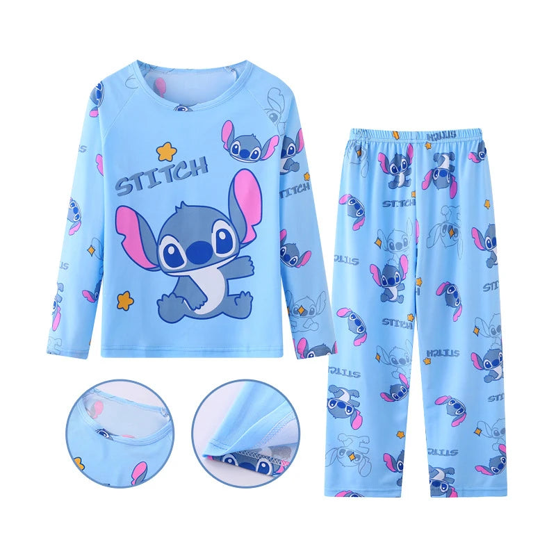 New Girls Pajamas Anna Elsa Clothing Sets Kids Long Sleeve +Pant 2Piece Children Home Clothing Girl Nightgown
