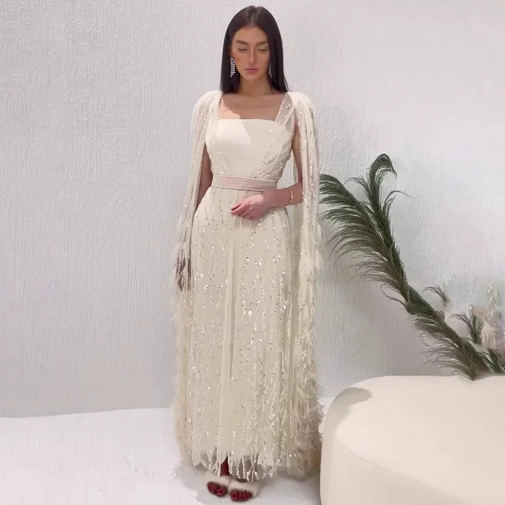 Elegant Sexy Long Evening Dress Socialite Style Air Field Hostess Performance Gown Sexy Long Dress Cross-border European America