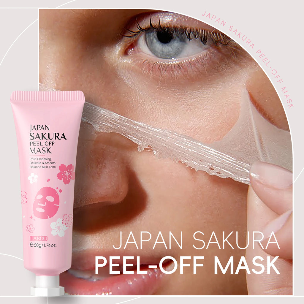 LAIKOU Japan Sakura Peel-Off Mask Remove Blackhead Deep Cleansing Pores Brighten Skin Tone 50g