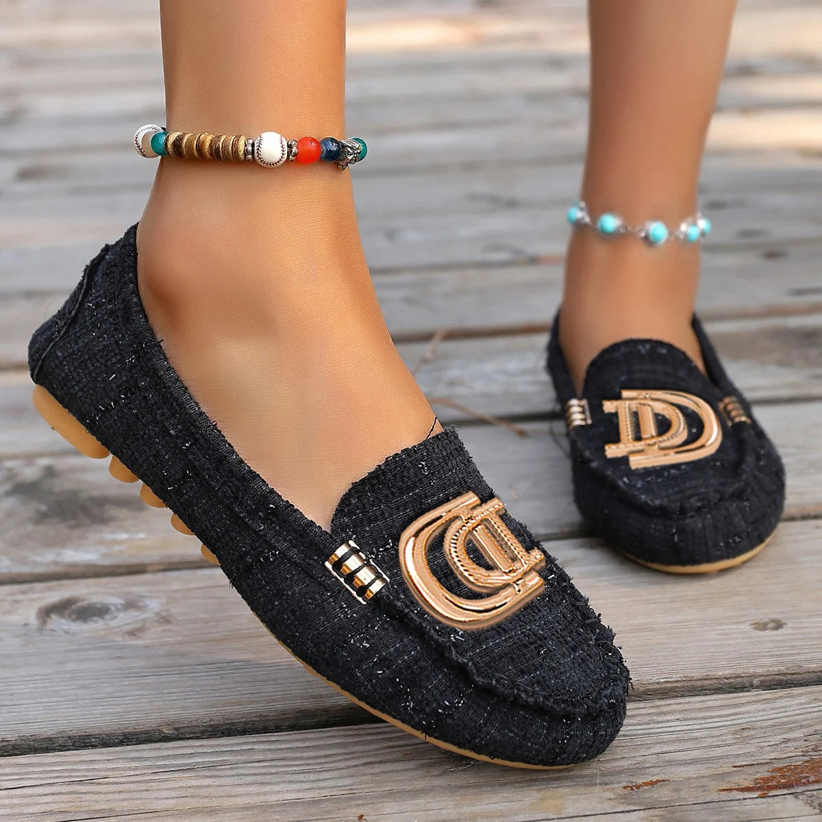 Women Loafers Driving Boat Sandals Luxury Decor Fashion Pattern Design PartFlats Slip-on Sexy Elegant Flat Comfy Casual Office