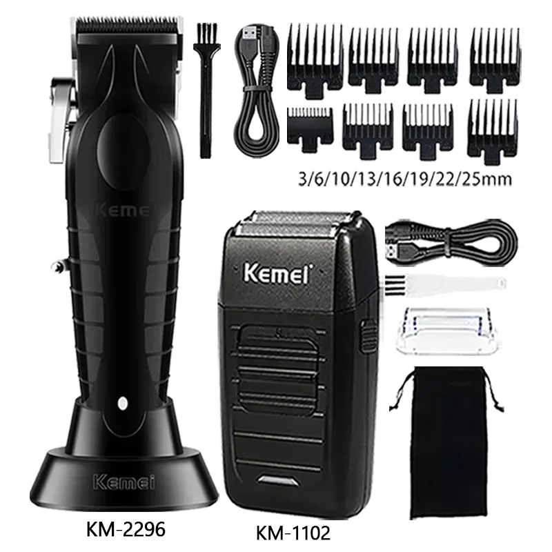 Kemei Hair Clipper KM-2296 KM-2299 KM-1102 Electric Shaver Hair Cutting Machine Professional