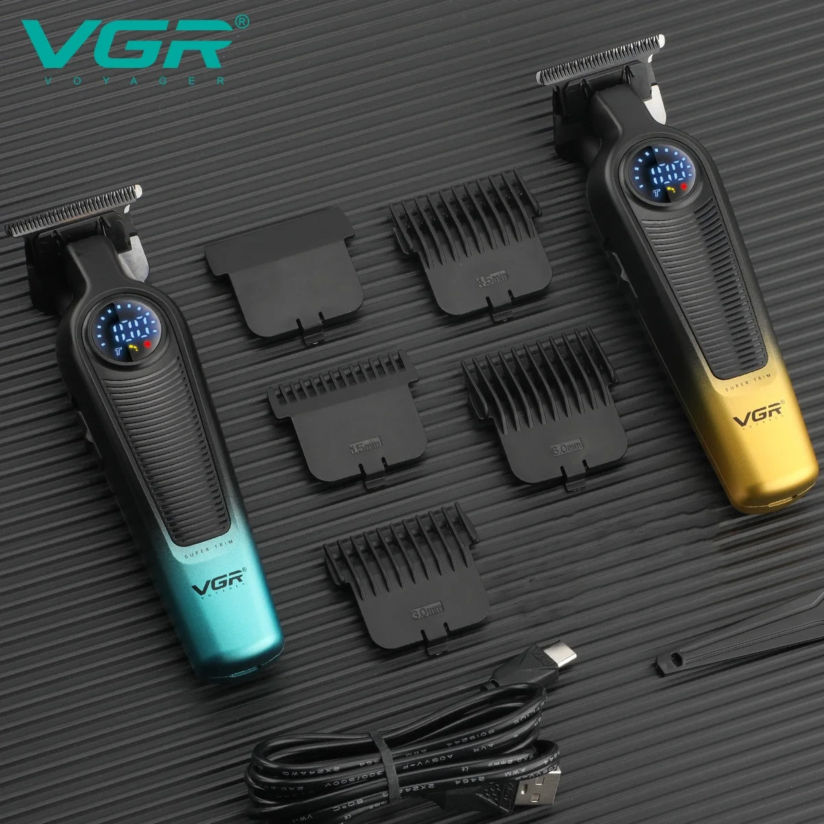 VGR Hair Cutting Machine Cordless Trimmer Electric Hair Clipper Rechargeable Haircut Barber Professional Trimmer for Men