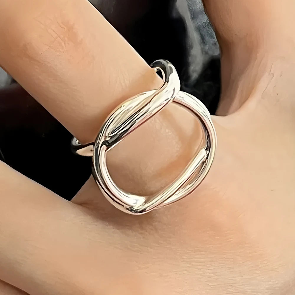 VENTFILLE 925 Sterling Silver Flower Lace Ring Korean Fashion Opening Inlaid CZ Adjustable Rings Valentine's Day Gift