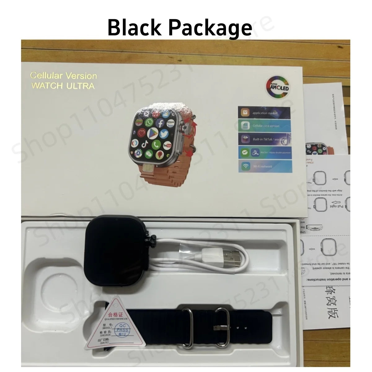 GOLDENSPIKE CD12 Smartwatch Android 12.0 5G LTE Sim Card Rotary Camera 2.26 inch Amoled 490*580 HD Screen 2080Mah Smart Watch