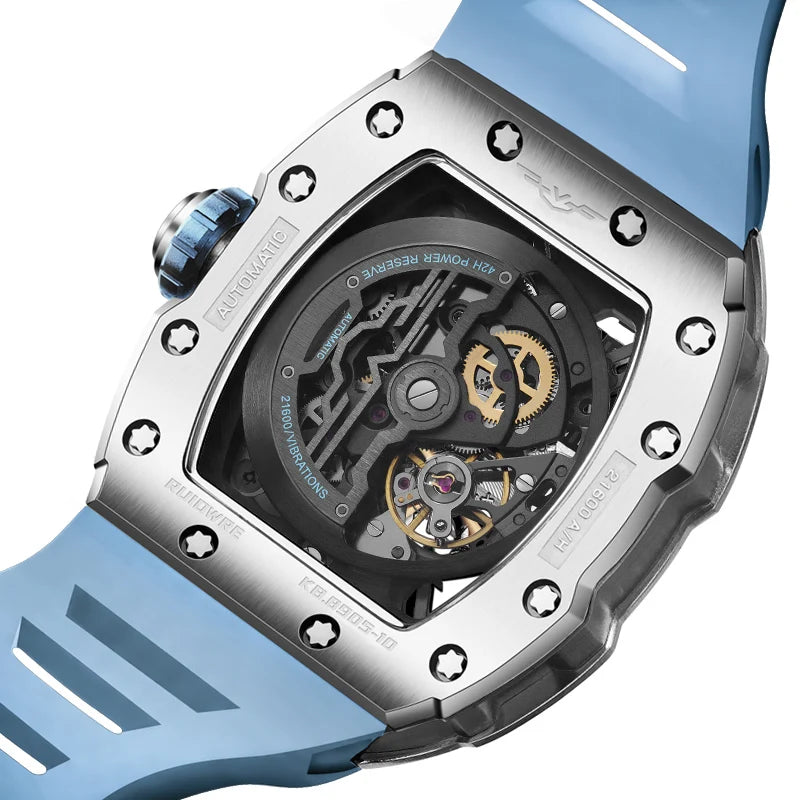 CERIEPON Automatic Mechanical Watch Men's Model Branded Hollowed Out Wine Barrel Shaped Men's Luminous Watches