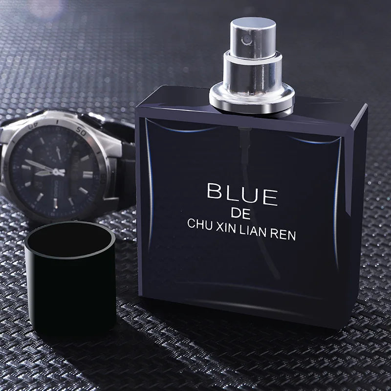 Blue Men's Perfume Woody Floral Lasting Fragrance Eau De Parfum Classic Homme Parfums Flirting Pheromone Cologne Gentlemen Spray