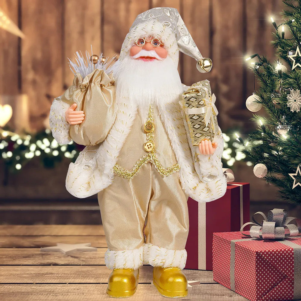32cm Christmas 12 Inches Santa Claus Standing Posture Doll Festival Party Santa Claus Decoration Ornament