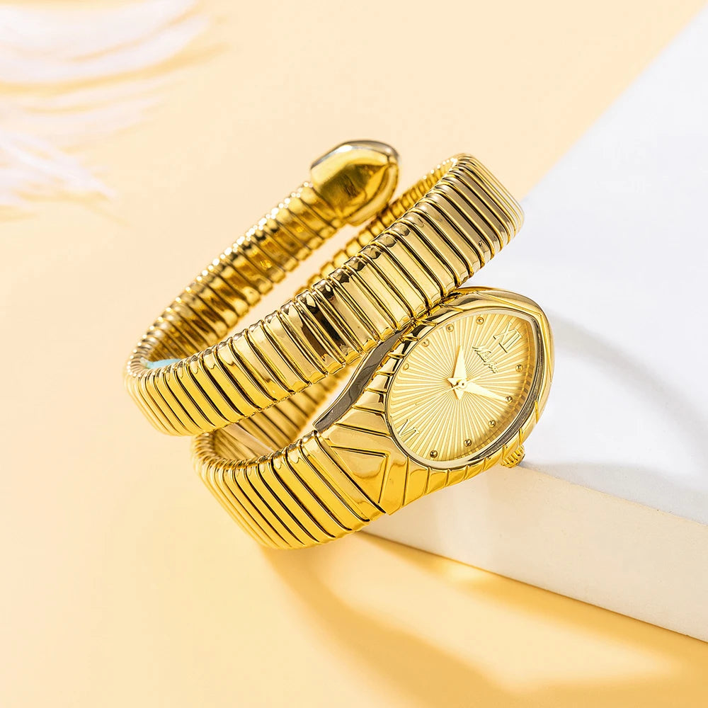 Top Brand MISSFOX Women's Watches New Quartz Snake Shape Simple Ladies Watch Fashion Unique Strap Waterproof Wristwatches