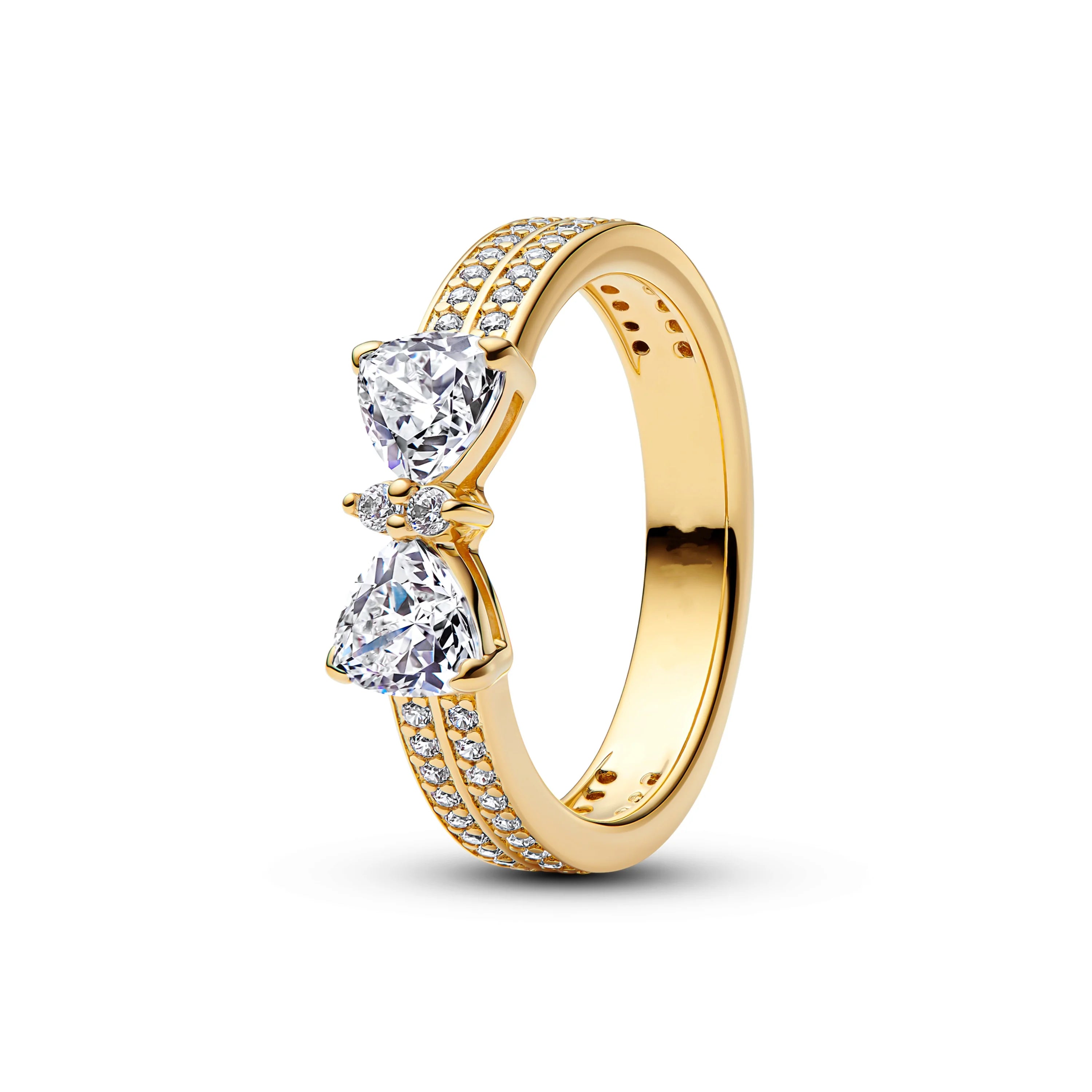 Mila Disney Jewelry 2025 New Shiny Rose Knot Rings 925 Sterling Silver Wedding Ring Dinner Party