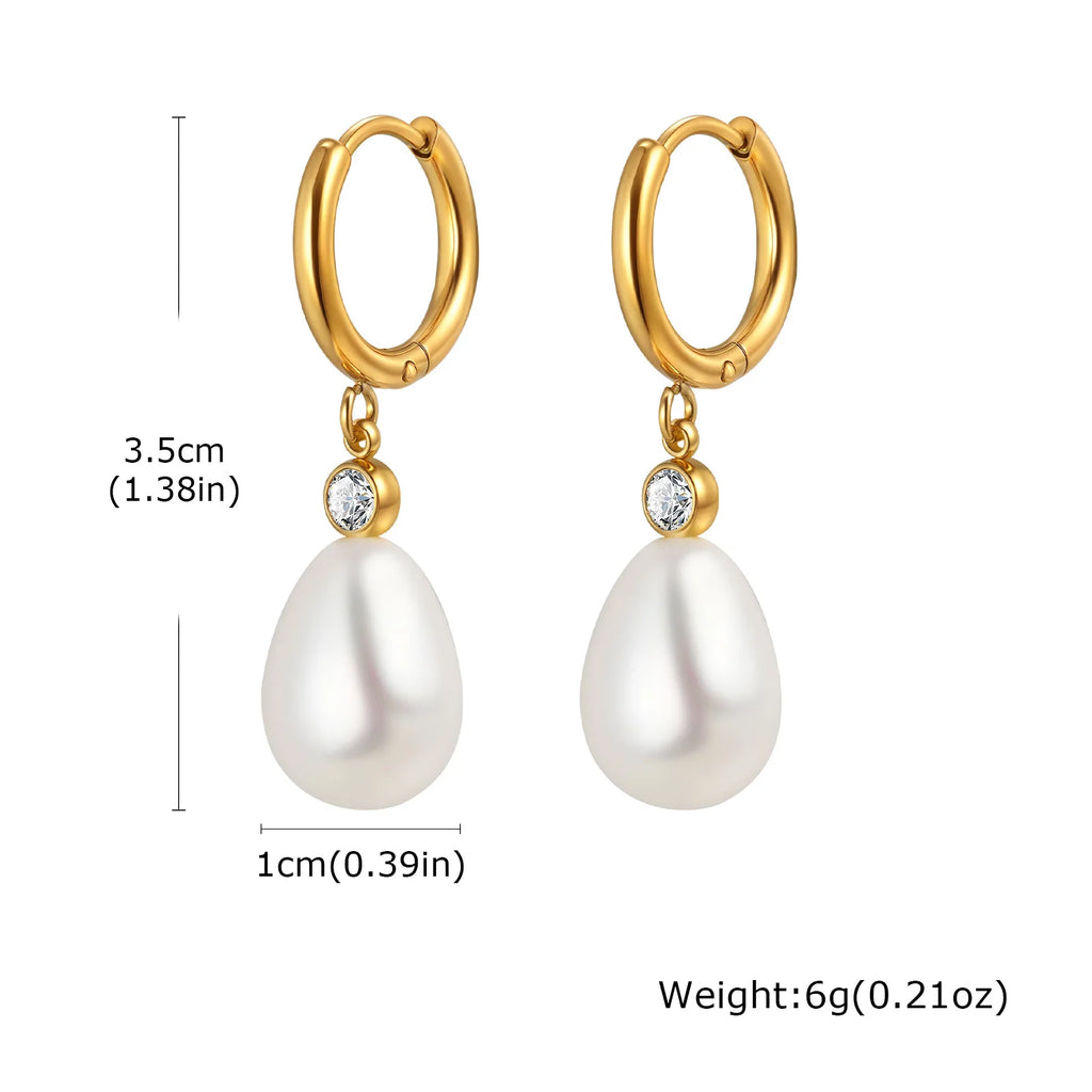 Zirconia Pearl Wedding Necklace for Women, 18k Gold Plated Choker Necklace Jewelry Mother Wife Girlfriend Gift