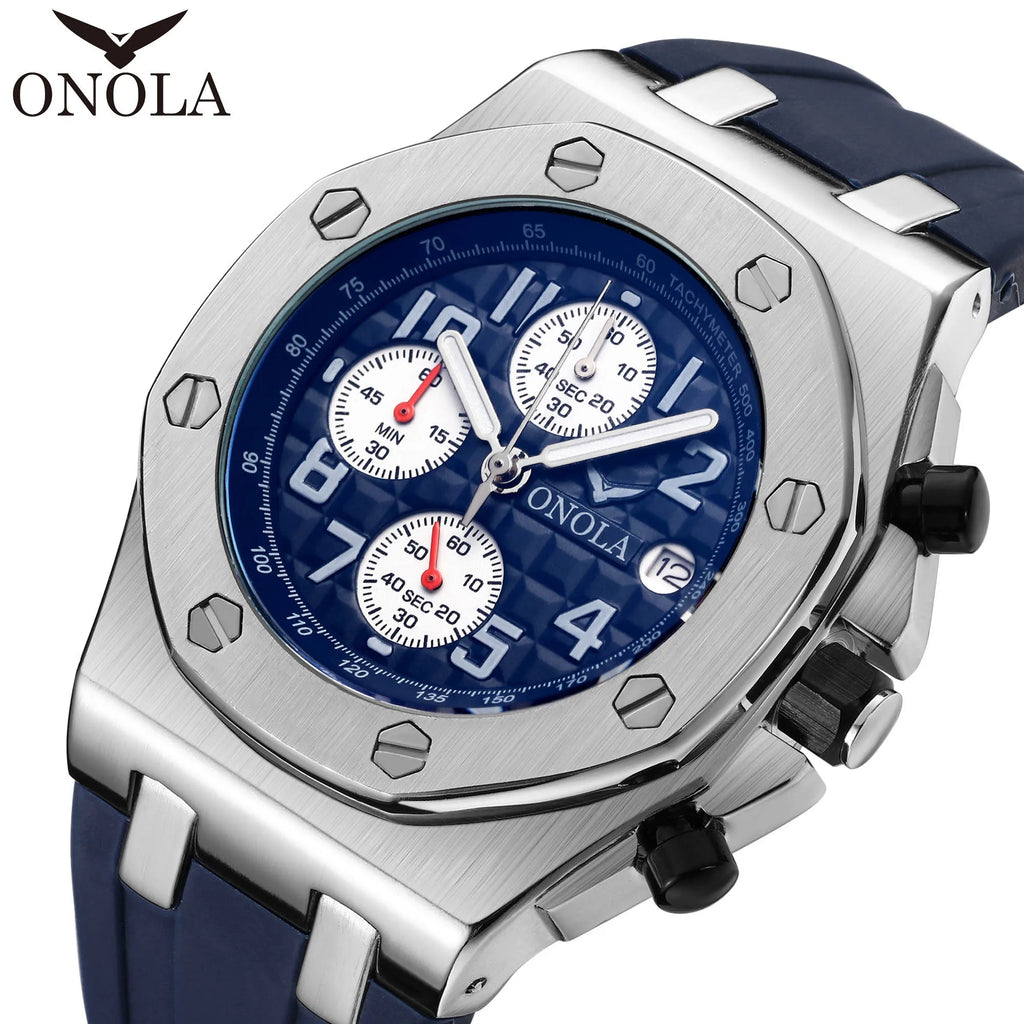 ONOLA Top Brand Luxury Men Watch High Quality Business Chronograph Date Quartz Watches for Wrist Men Wristwatch Clock