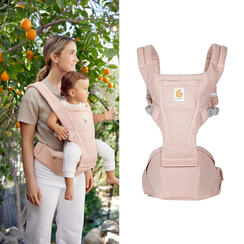 Ergobaby All Carry Positions Breathable mesh baby carrier, enhancing lumbar support and airflow (7-45 pounds)