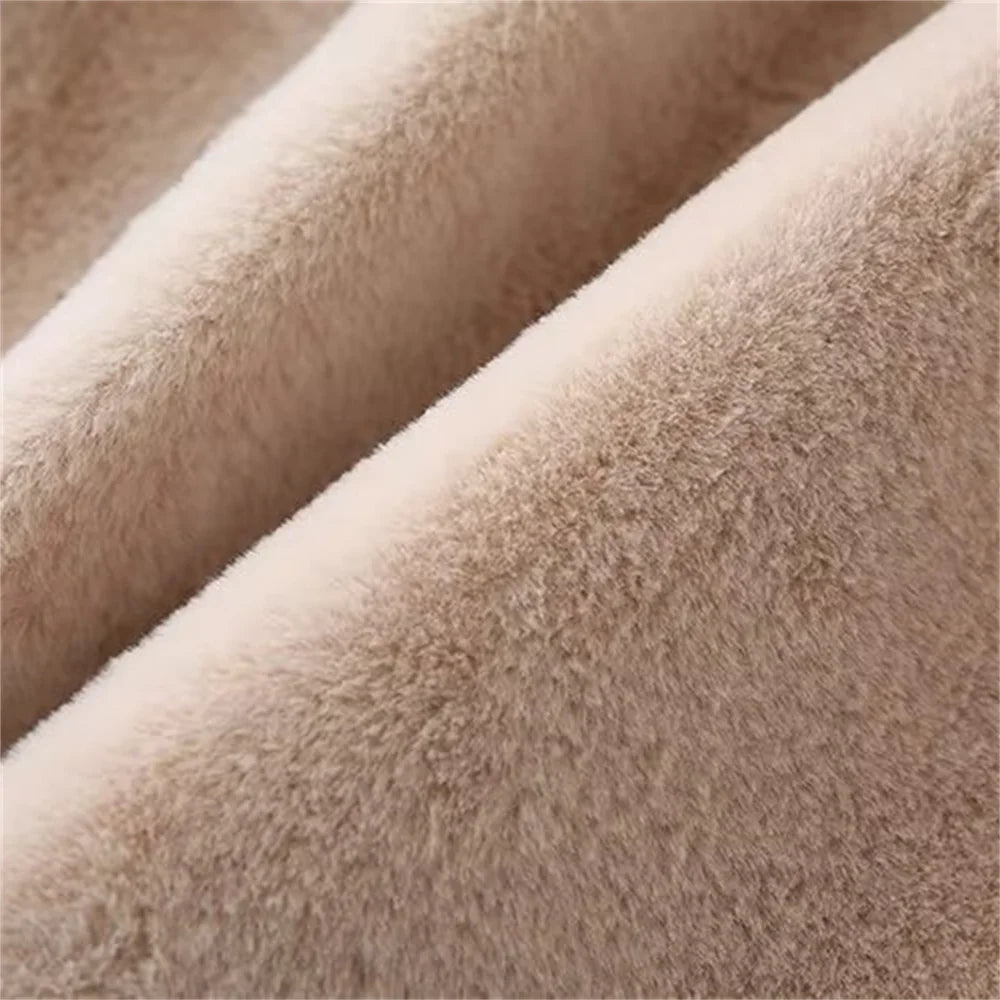 2024 autumn new women's clothing style fashionable hundred combinations belt dual color fur integrated windbreaker jacket