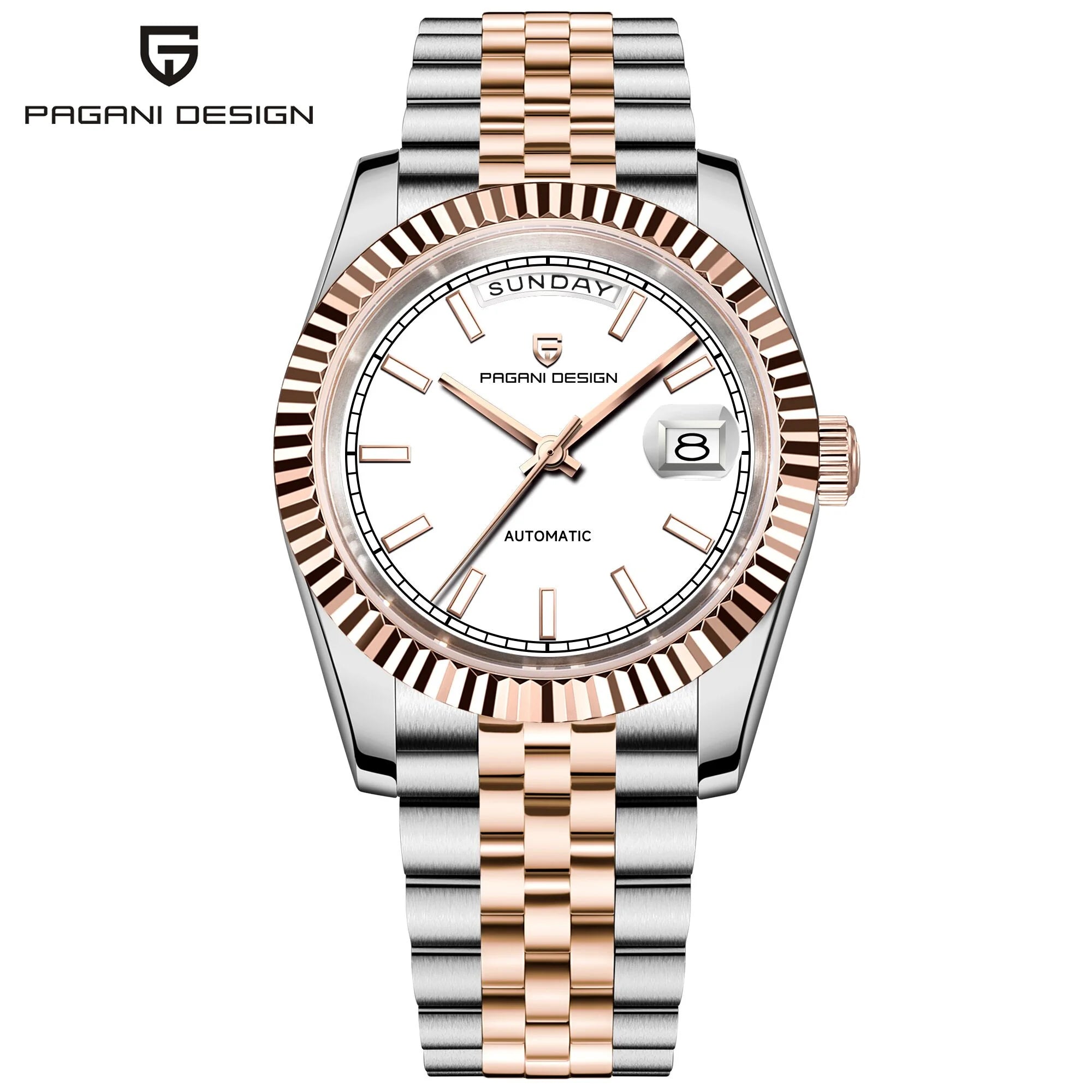 PAGANI DESIGN Enamel Dial 2025 New DD36 Men's Watches Silver Gold Luxury Automatic Watch Men Waterproof Mechanical Wristwatch