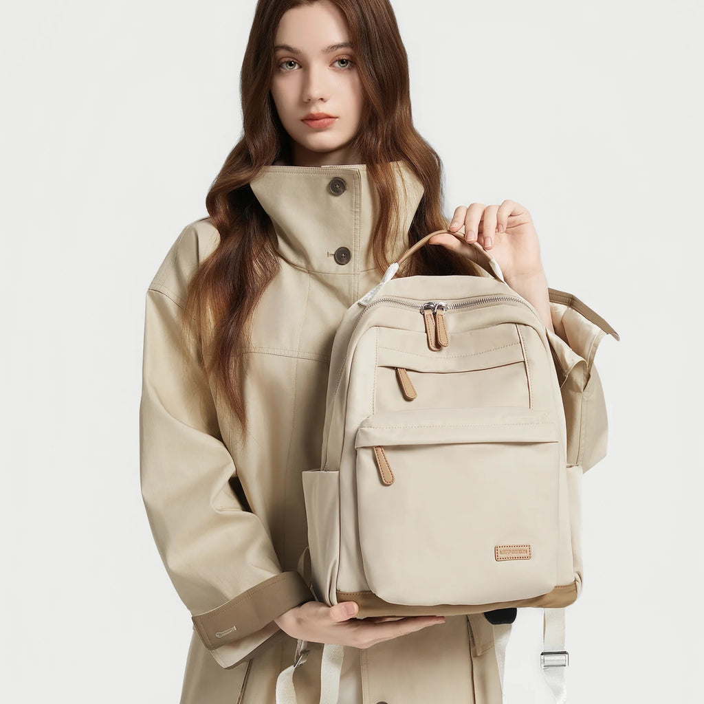 LEFF Women Backpack High Quality Large Capacity Laptop Backpacks Trendy Female Commuting Backpack Waterproof Outdoor Travel Bags