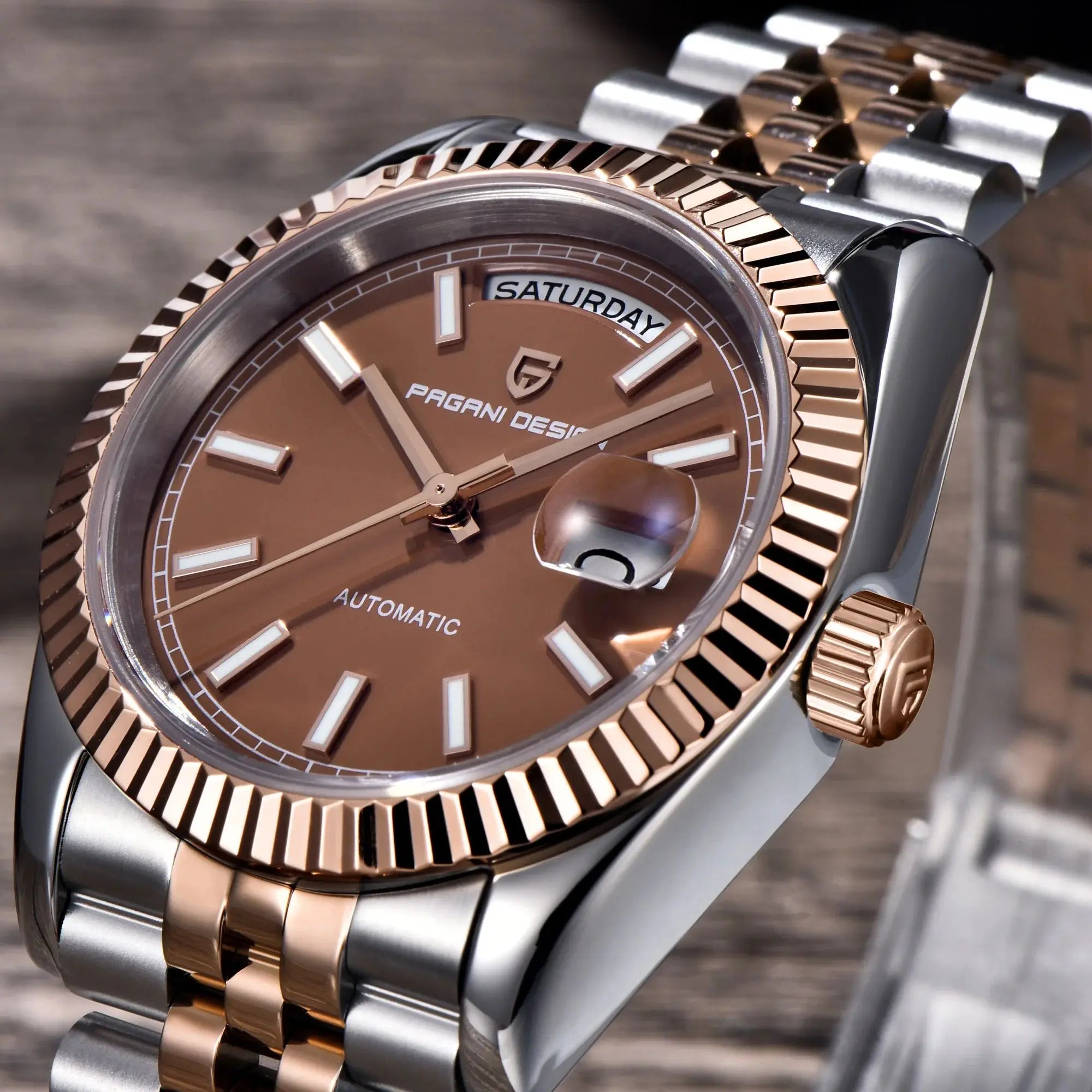 PAGANI DESIGN Enamel Dial 2025 New DD36 Men's Watches Silver Gold Luxury Automatic Watch Men Waterproof Mechanical Wristwatch