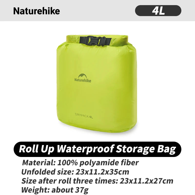 Naturehike 2L/4L/8L Compression Bag Swimming Waterproof Dry Bag Expend Small Lighweight Dry Bag for Kayaking Fishing Rafting
