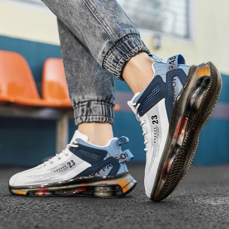 New Mens Sneakers Breathable Versatile Sport Casual Shoes Comfy Non Slip Durable Shoes Outdoor Activities High Top Running Shoe