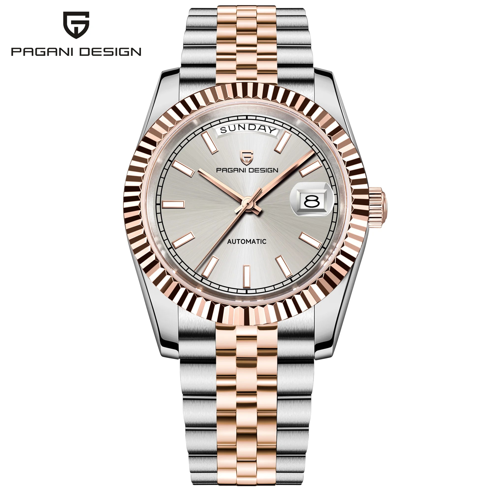 PAGANI DESIGN Enamel Dial 2025 New DD36 Men's Watches Silver Gold Luxury Automatic Watch Men Waterproof Mechanical Wristwatch