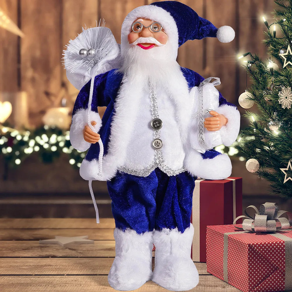 32cm Christmas 12 Inches Santa Claus Standing Posture Doll Festival Party Santa Claus Decoration Ornament