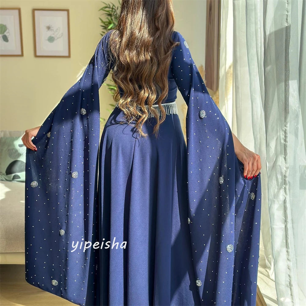Customized      s Tassel Beading Beach A-line Square Neck Bespoke Occasion Gown Long es