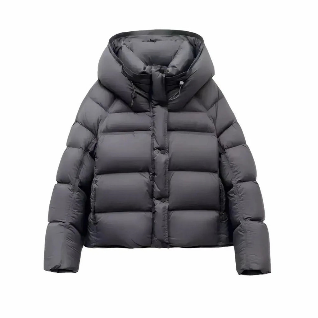 2025 New Women Cotton Padded Jacket Winter Short Hooded Loose Cotton Coat Korean Women Parkas Coat Solid Outwear Women Puffer