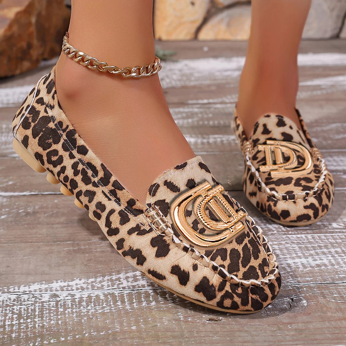 Women Loafers Driving Boat Sandals Luxury Decor Fashion Pattern Design PartFlats Slip-on Sexy Elegant Flat Comfy Casual Office