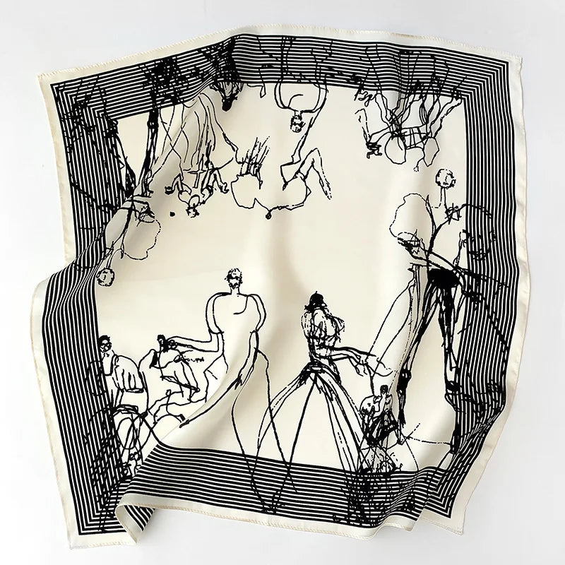 Scarf 100% Silk Bandana Women Square Scarves Wrap Kerchief Mulberry Spring Fashion Luxury High Quality Headband Hijab Shawls