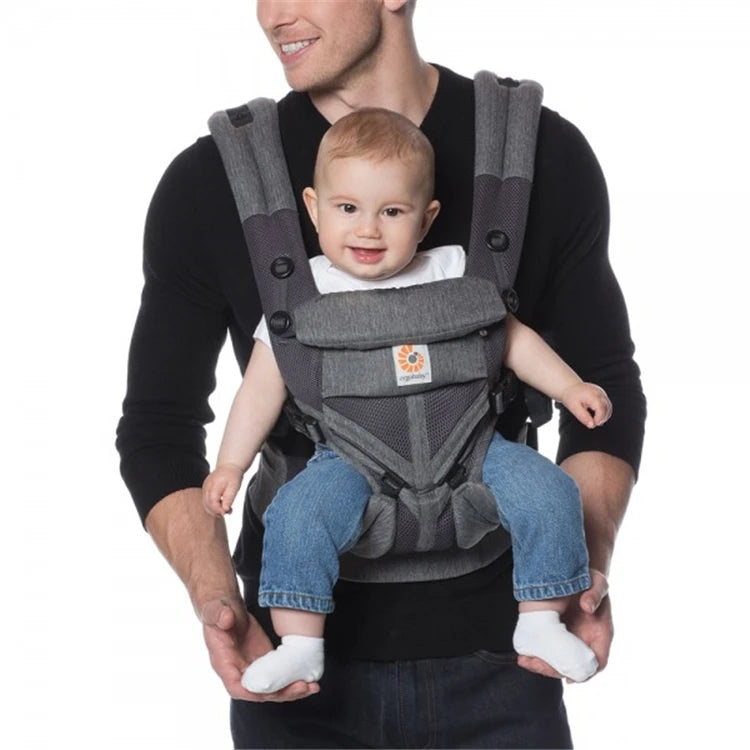 Ergobaby All Carry Positions Breathable mesh baby carrier, enhancing lumbar support and airflow (7-45 pounds)