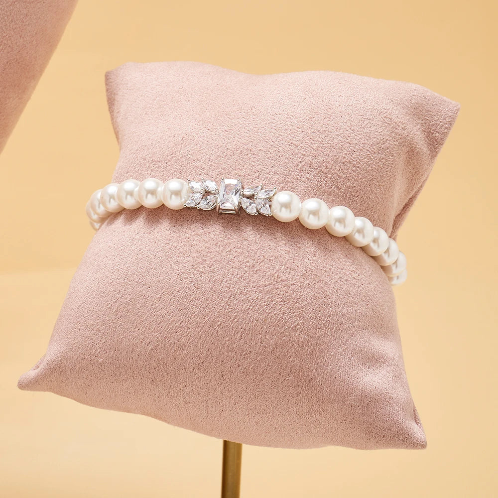 IN JEWELIFE Pearl JewelrySets for Women Cubic Zircon Set Full Jewellery Woman Saudi Arabia Wedding Party Dress Suit Accessory