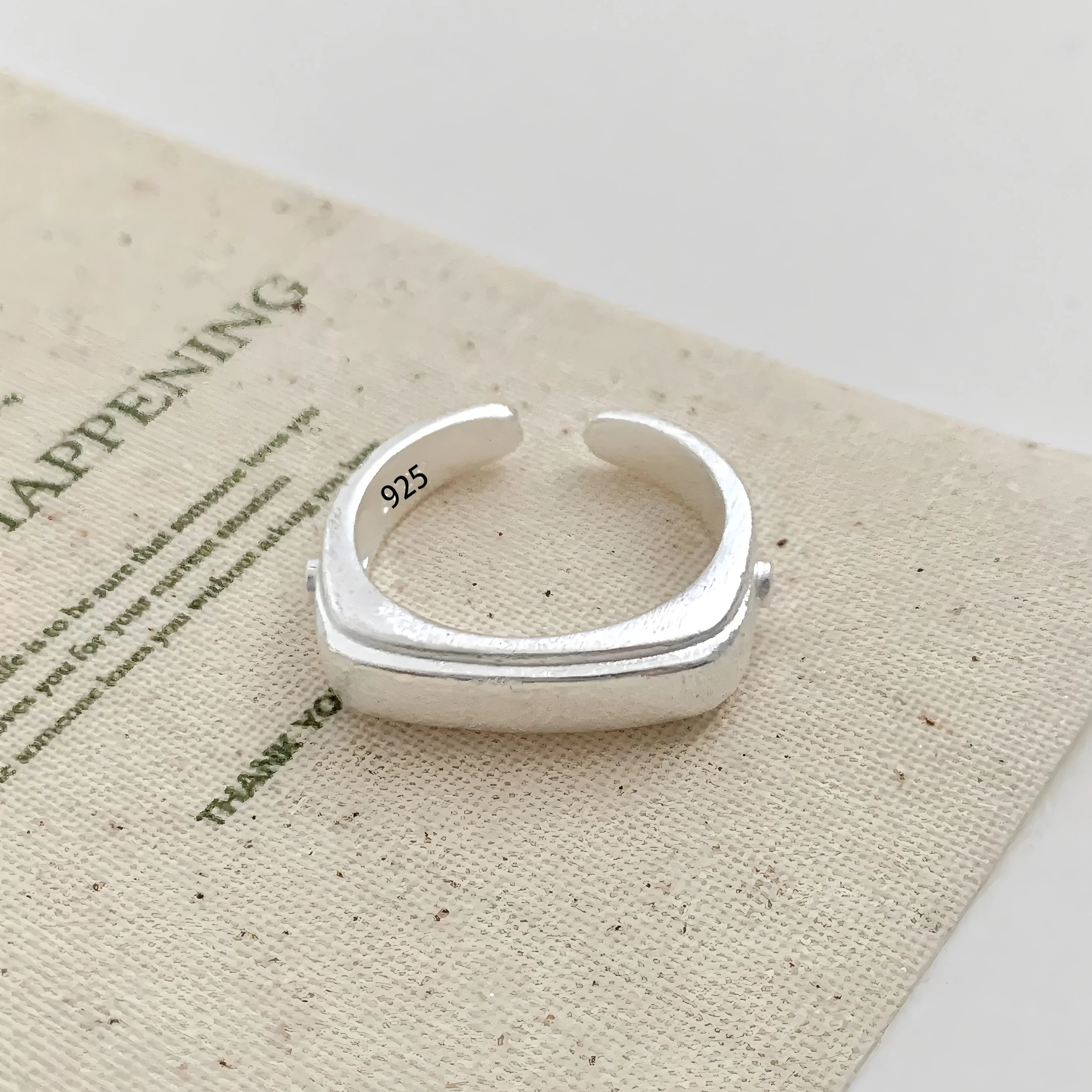 VENTFILLE 925 Sterling Silver Flower Lace Ring Korean Fashion Opening Inlaid CZ Adjustable Rings Valentine's Day Gift