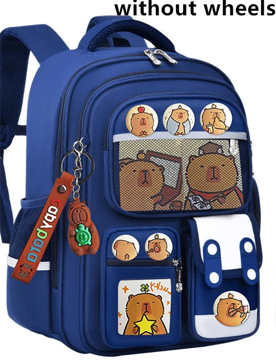 Children Trolley backpack wheels Student High capacity School bags Rolling schoolbags kids Trolley bookbag school wheeled bag