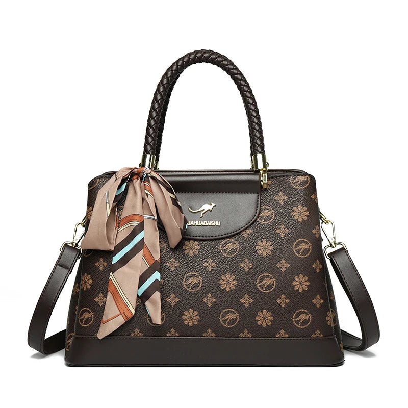 Knurling 3 Layers High Quality Pu Leather Shoulder Crossbody Bags for Women Messenger Bag Luxury Designer Handbags Sac A Main